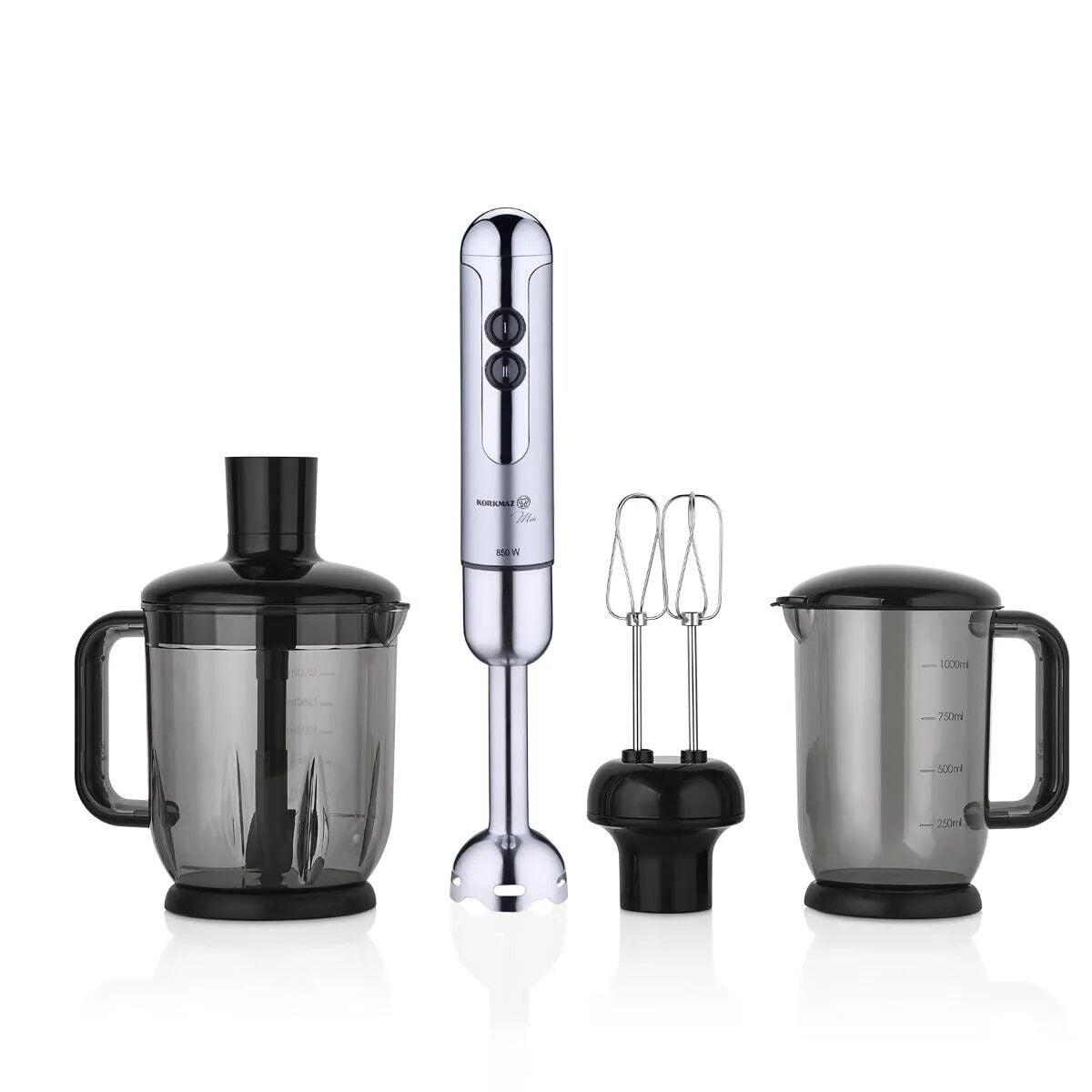 KORKMAZ A447-16  MİA MEGA BLENDER SET İNOX-KROM