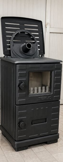 MERİÇ MİDİ SALON TURBO SOBA CAMLI ÇİFT KAPAK-MAT