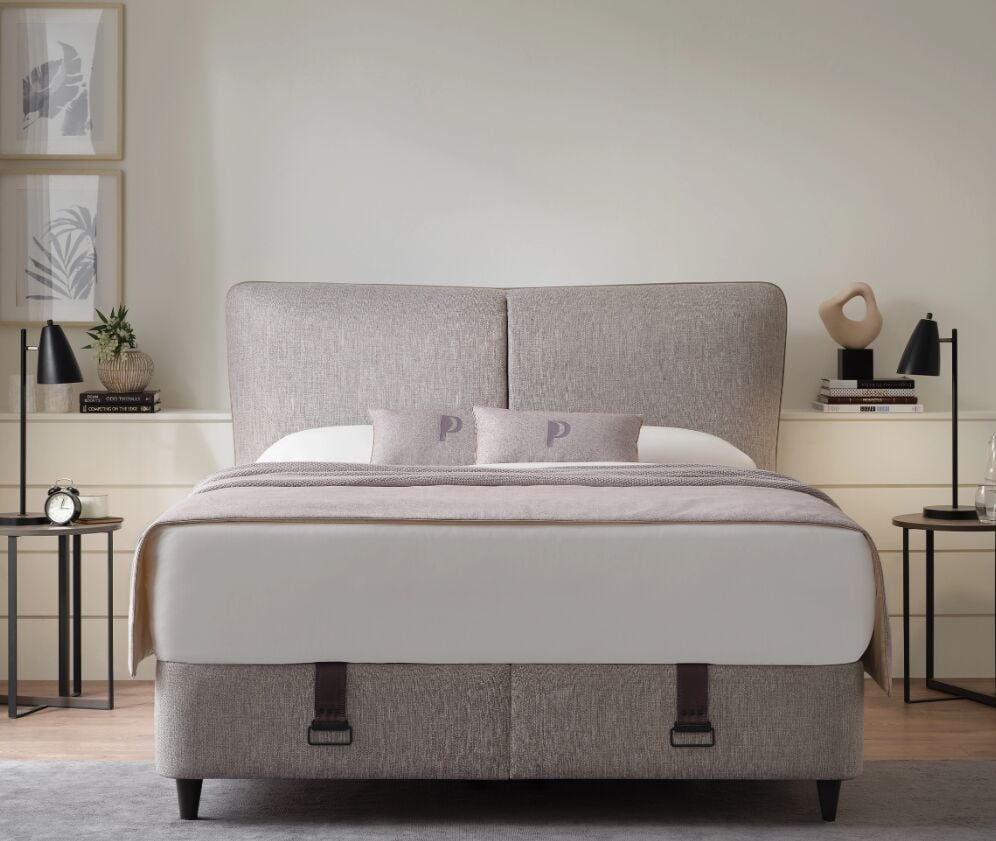 PUFFY İVONA BAŞLIKLI BAZA-KUM GRİ-150*200