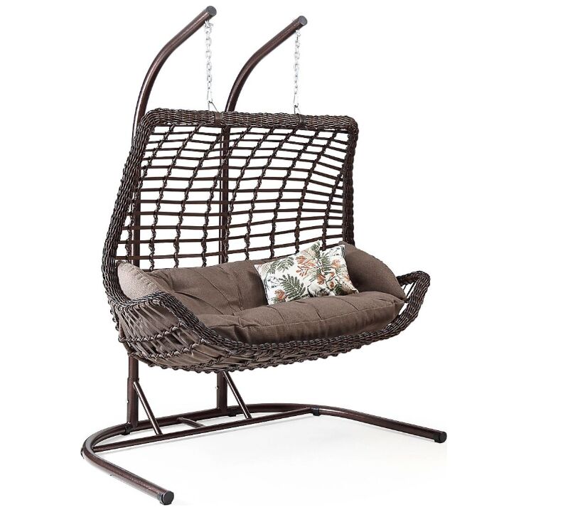 SEÇİL RATTAN BAHÇE SALINCAK TAKIMI-ÇİFTLİ