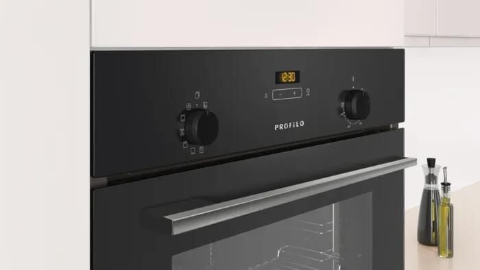 PROFİLO ELİT SİYAH CAM ANKASTRE SET ( FRMA234S + OE36K6P10D + DVK6J360 )