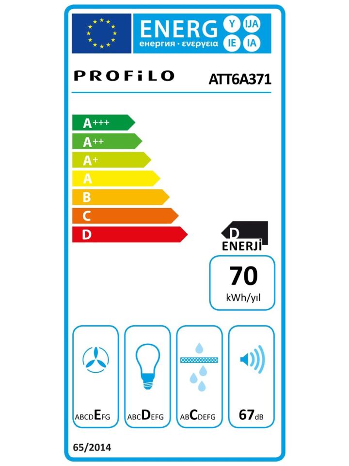 PROFİLO ATT6A371 İNOX ASPİRATÖR-KURULUM DAHİL
