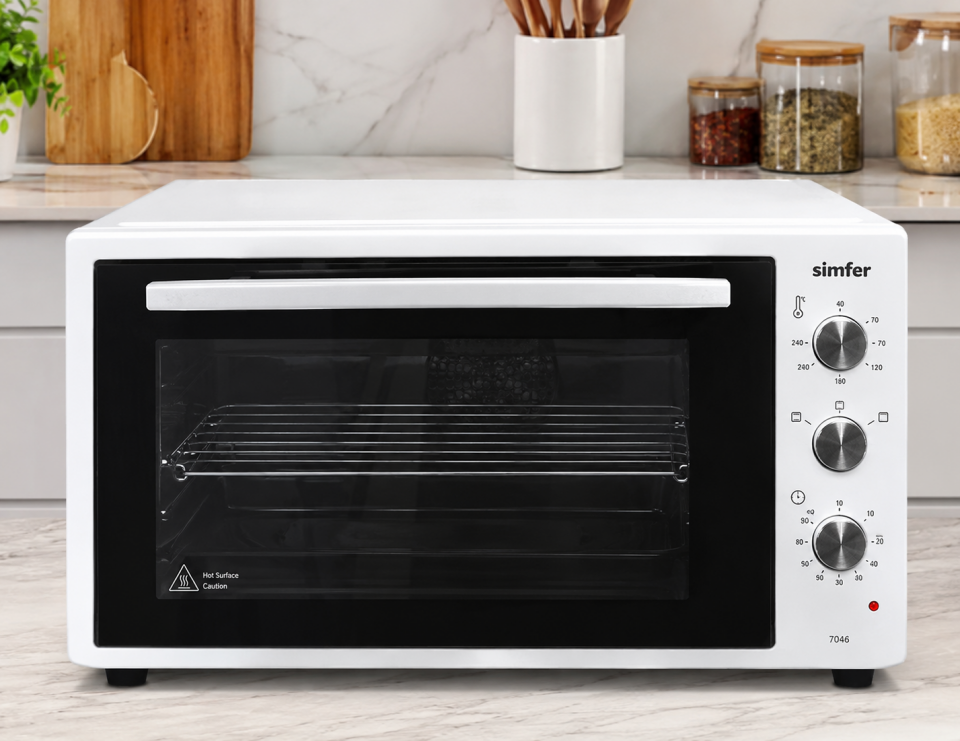 SİMFER 7046 KÖŞELİ FIRIN-BEYAZ-70 LT