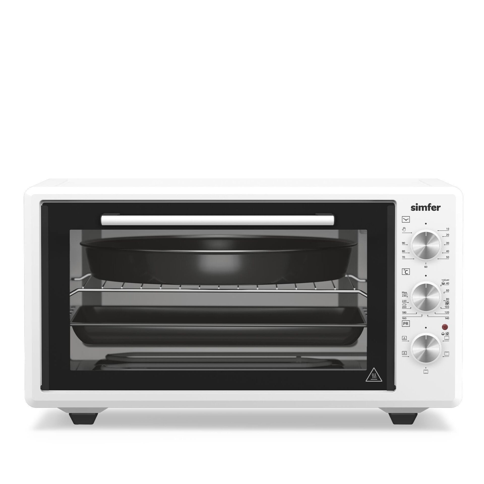 SİMFER 4546  KÖŞELİ FIRIN-BEYAZ-45 LT