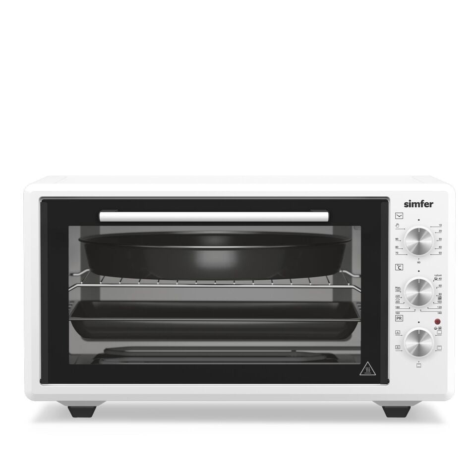 SİMFER 4546  KÖŞELİ FIRIN-BEYAZ-45 LT