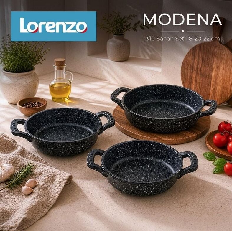 LORENZO - MODENA SAHAN SETİ 3'LÜ 18-20-22