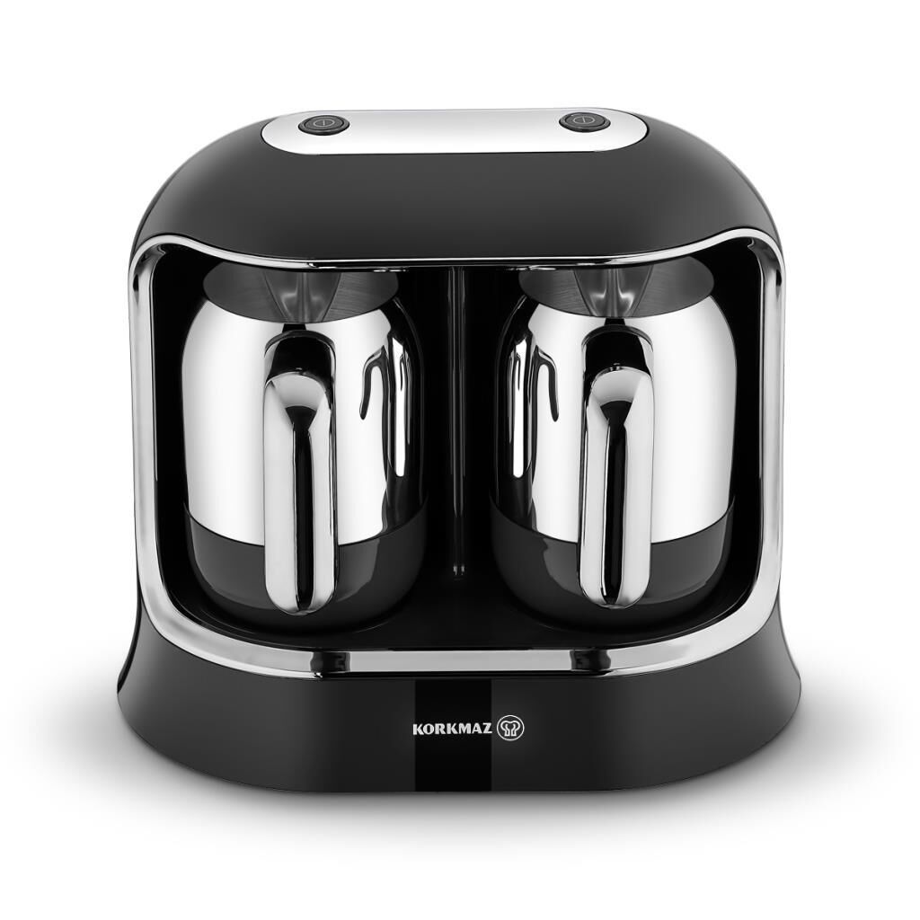 KORKMAZ A861-01 KAHVEKOLİK TWİN KAHVE MAK.SİYAH/KR