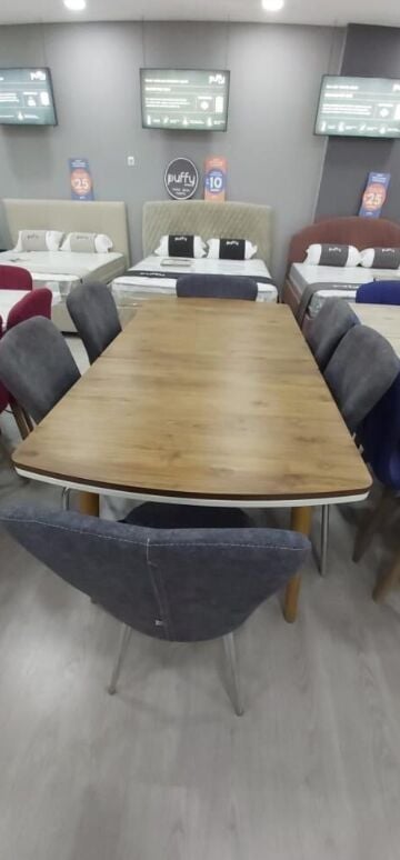 SEÇİL ROMA YEMEK MASASI - 6 LI SANDALYE