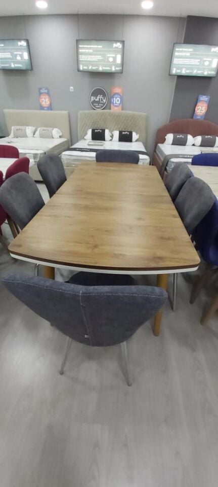 SEÇİL ROMA YEMEK MASASI - 6 LI SANDALYE