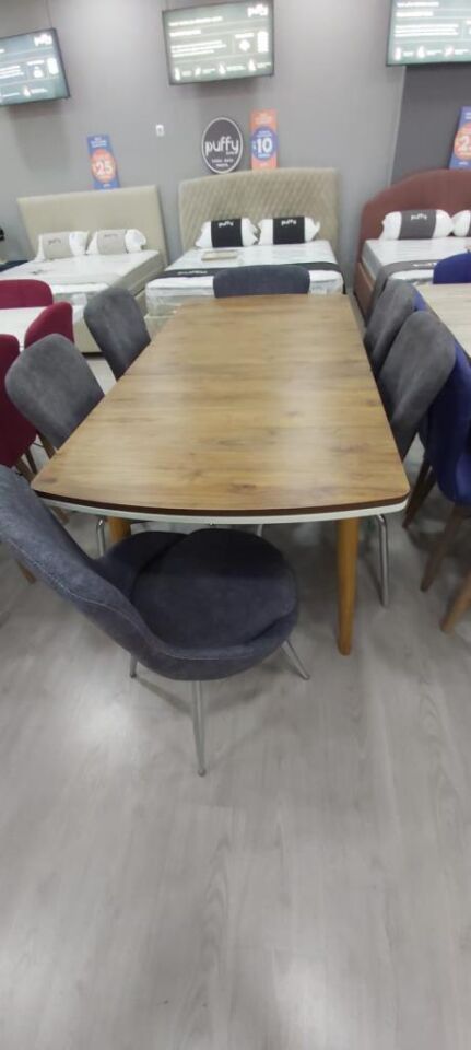 SEÇİL ROMA YEMEK MASASI - 6 LI SANDALYE