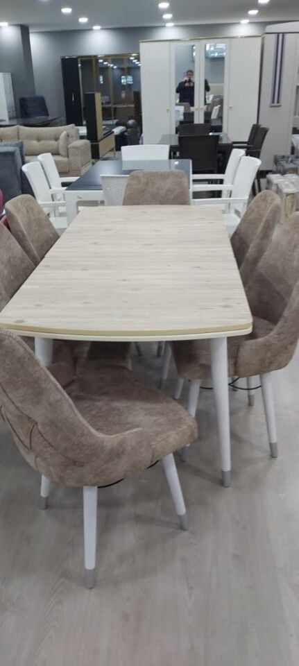 SEÇİL ROMA YEMEK MASASI - 6 LI SANDALYE