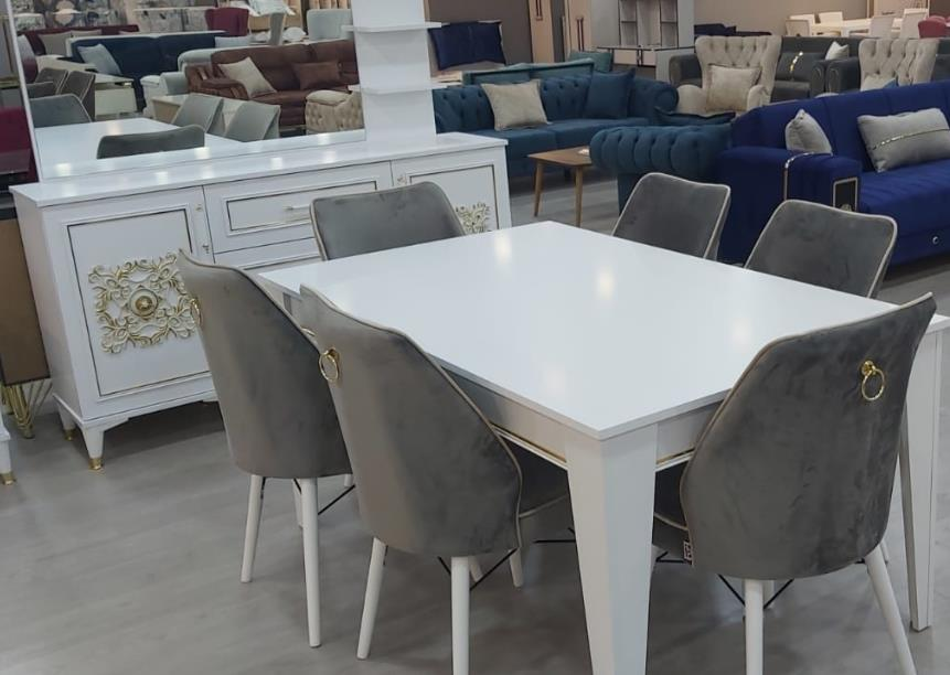 SEÇİL YEMEK ODASI TAKIMI-BEYAZ