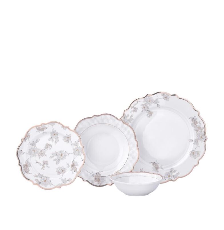 KORKMAZ A8278 ELİZA COLL.60 PRÇ YEMEK TAKIMI