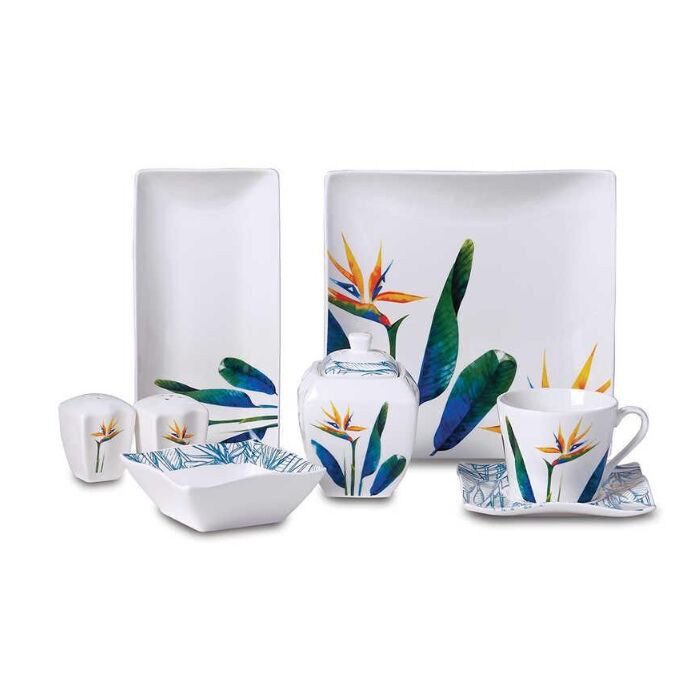 KORKMAZ A8585 LİNK COLL 28 P KAHVALTI TAKIMI(KARE)