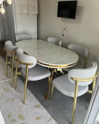 SEÇİL BOHEM  YEMEK MASASI - 6 LI SANDALYE