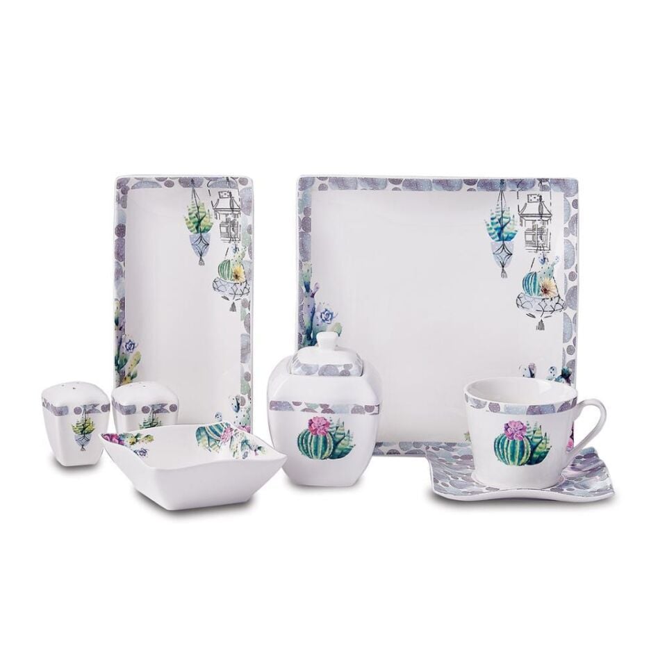 KORKMAZ A8574 LİNK COLL.28 P KAHVALTI TAKIMI(KARE)