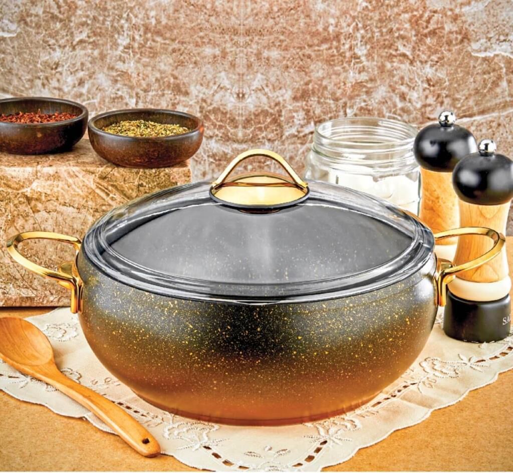 ÖZLİFE 650 RODİ 20 CM DERİN TENCERE GOLD KULP-SYH