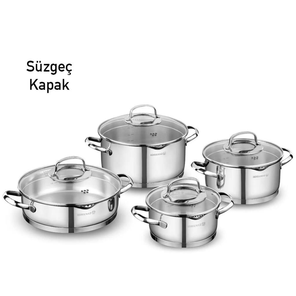 KORKMAZ A1999 STEAMA 8  PRÇ.TENCERE SETİ