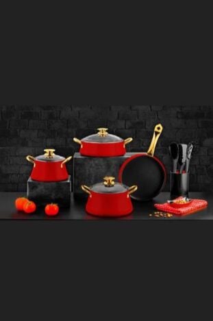 ÖZLİFE 6047 LOTUS 7 PRC GRANİT SET KIRMIZI