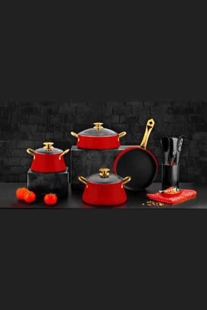 ÖZLİFE 6047 LOTUS 7 PRC GRANİT SET KIRMIZI
