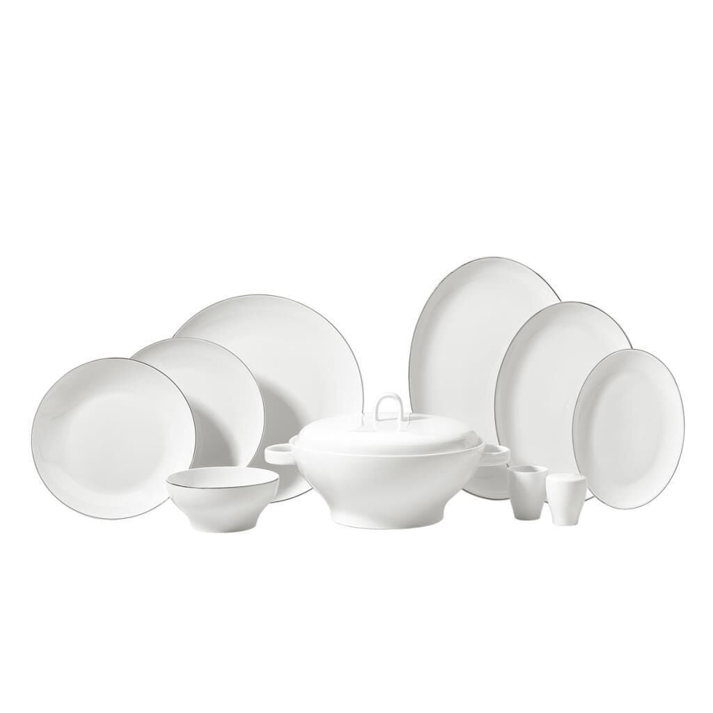 KORKMAZ A8186 LİDYA PLATİN COLL.60 P YEMEK TAKIMI