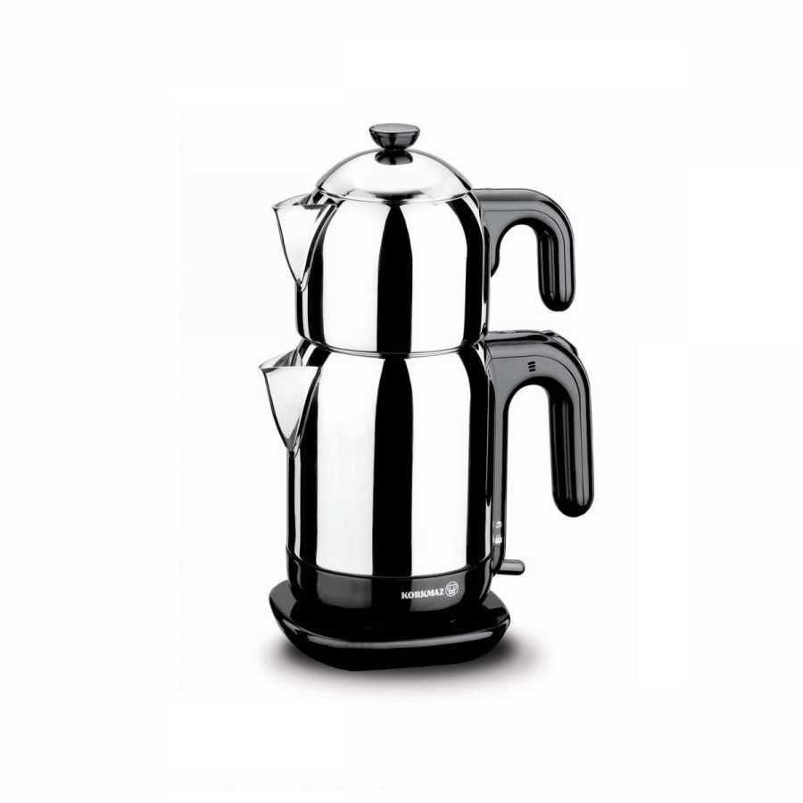 KORKMAZ A369 DEMTEZ ELEKT.ÇAYDANLIK İNOX.SİYAH