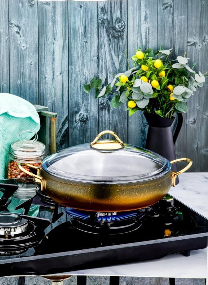 ÖZLİFE 655 RODİ 24 CM K.YARIK TENC. GOLD SAP-SİYAH