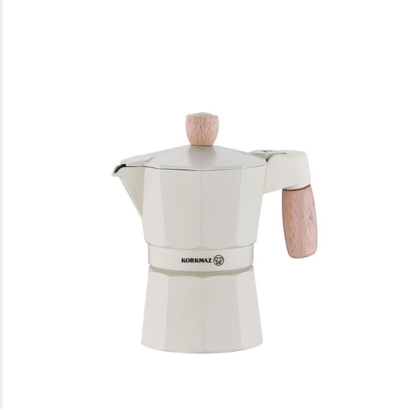 KORKMAZ A5571 ETNA MOKA POT 3 FİNCAN 150 ML BEYAZ