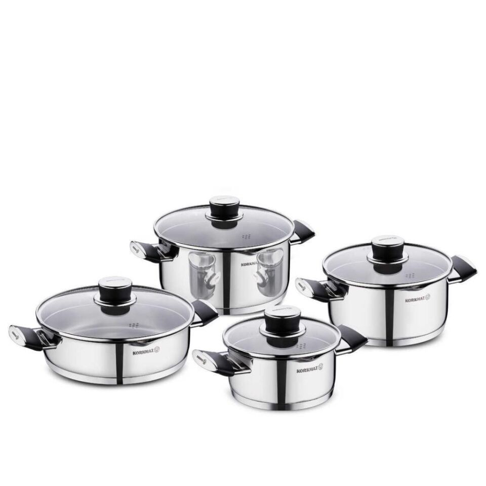 KORKMAZ A2087 PERA 8 PRÇ.TENCERE SETİ