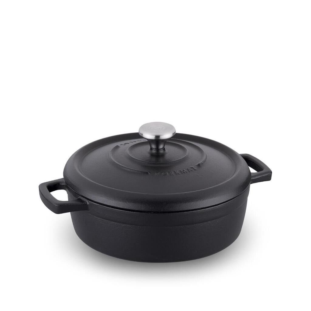 KORKMAZ A2849 CASTA DÖKÜM KISA TENCERE 26*7 SİYAH