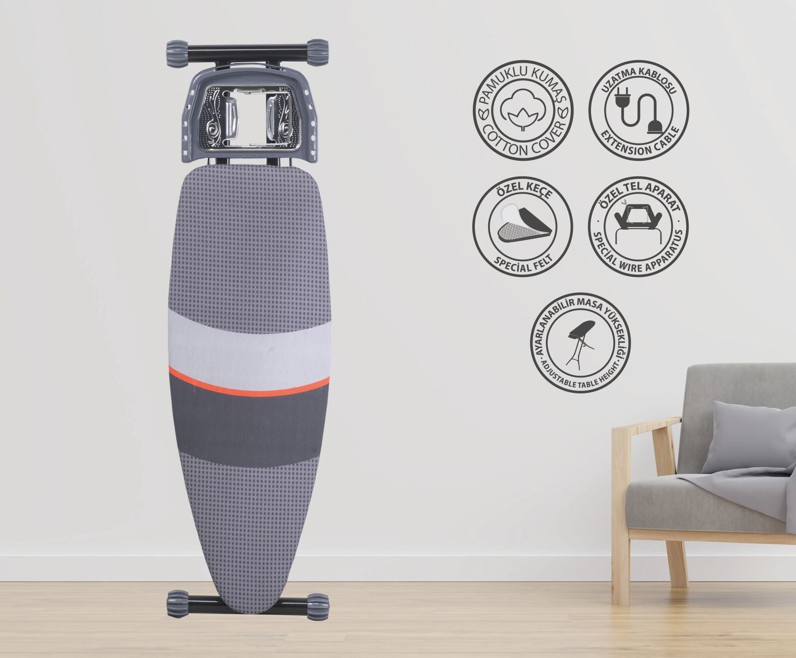 CINGILLIOĞLU CM-777 TİTANİC ÜTÜ MASASI