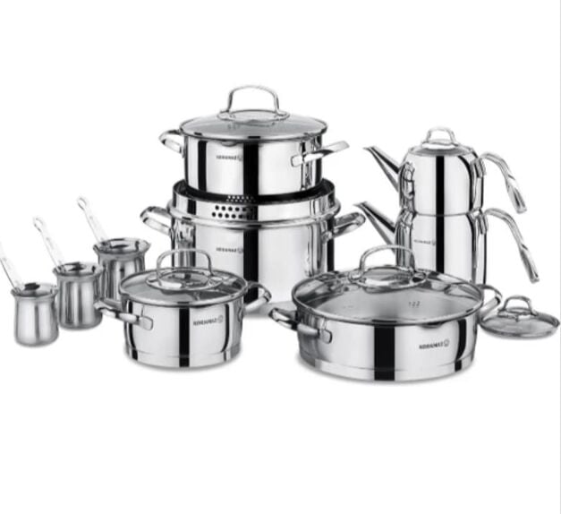 KORKMAZ A1702 STEAMA 15 PARÇA HİPER SET