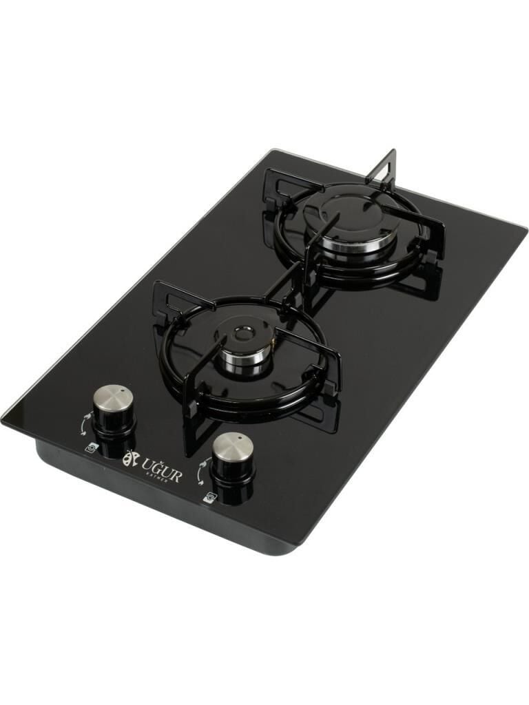 UĞUR 2 Lİ CAM SİYAH SETÜSTÜ-ANKASTRE OCAK-NG