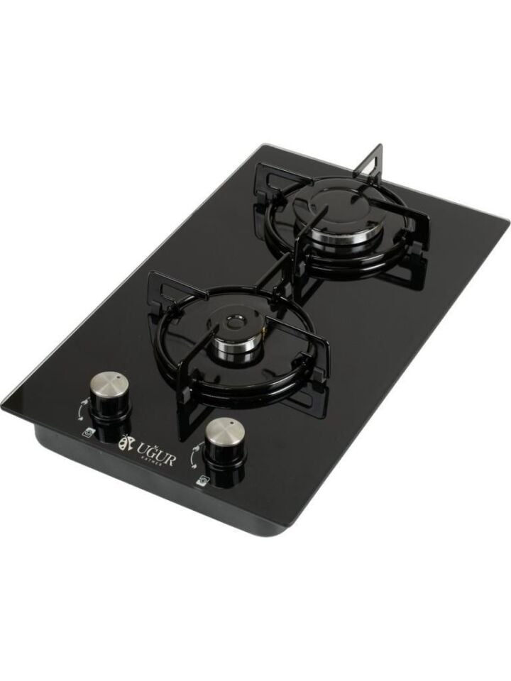 UĞUR 2 Lİ CAM SİYAH SETÜSTÜ-ANKASTRE OCAK-NG