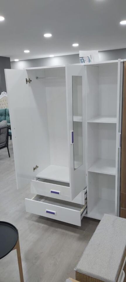 SEÇİL 3 KAPILI ELBİSE DOLABI