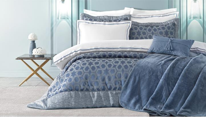 PUFFY LEONİE ÇEYİZ SETİ-İNDİGO ÇİFTLİ