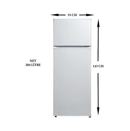 DİJİTSU DBD 200 ÇİFT KAPILI BUZDOLABI-203 LT