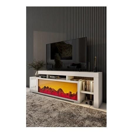 SEÇİL ŞÖMİNELİ  TV ÜNİTESİ-BEYAZ