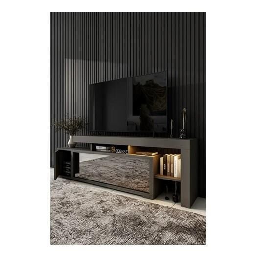 SEÇİL ŞÖMİNELİ  TV ÜNİTESİ-GRİ