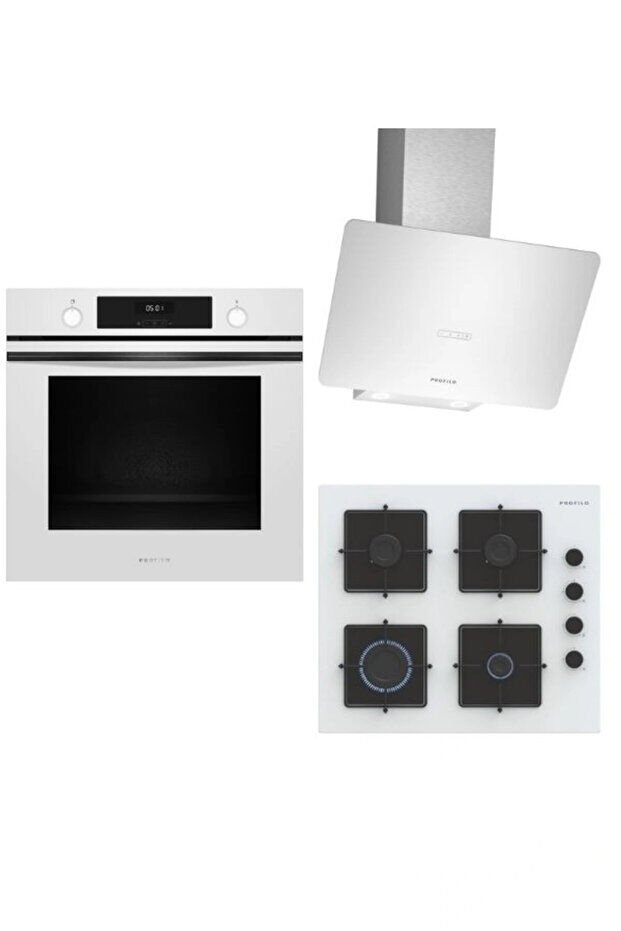 Beyaz XXL Fırınlı Buharlı Ankastre Set (FXSA243B - OE36K2P10D - DVK6J429)