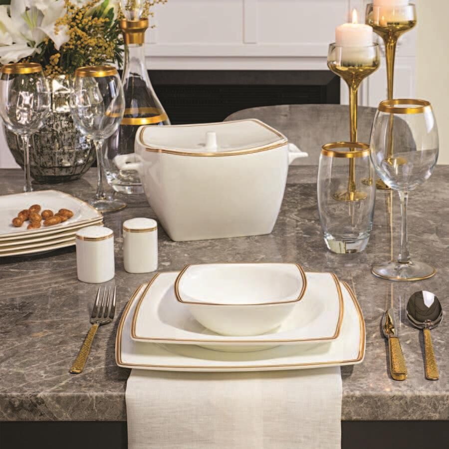 KORKMAZ A8438 BONE SEL.60 P YEMEK TAKIMI (KARE)