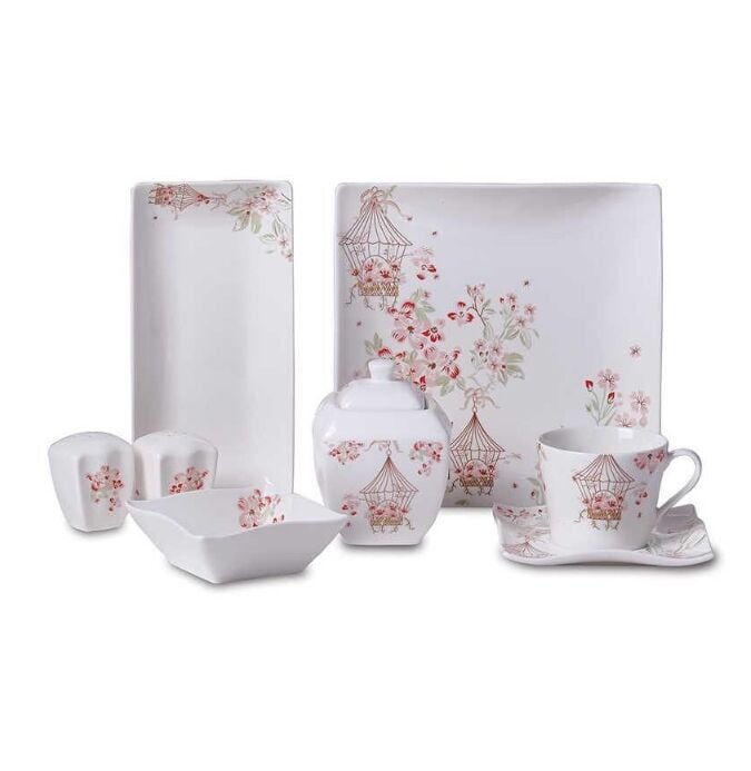 KORKMAZ A8588 LİNK COLL 28 P KAHVALTI TAKIMI(KARE)