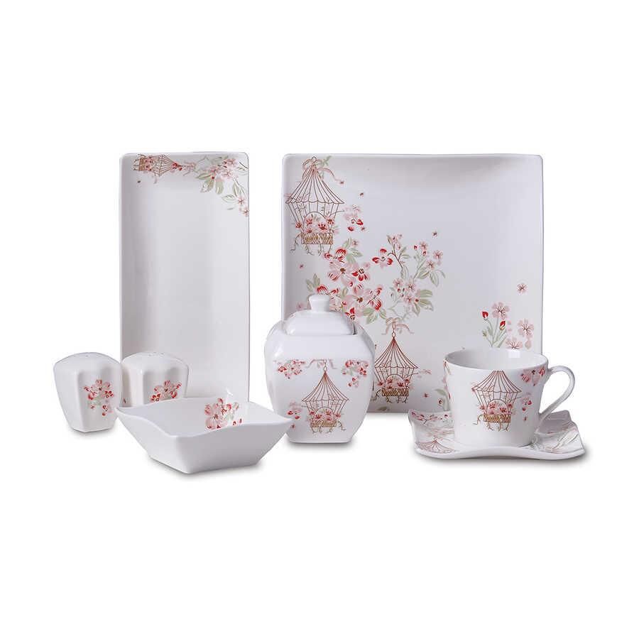 KORKMAZ A8588 LİNK COLL 28 P KAHVALTI TAKIMI(KARE)