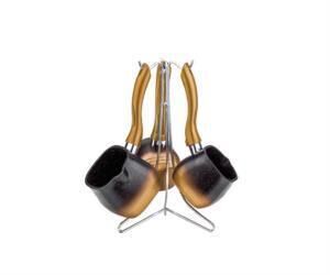 ÖZLİFE 709 KARE GRANİT 3 LÜ CEZVE TAKIMI-SİYAH