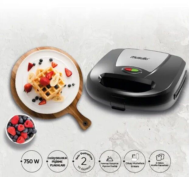 MUSULLU MSL-2038 WAFFLE VE TOST MAKİNESİ