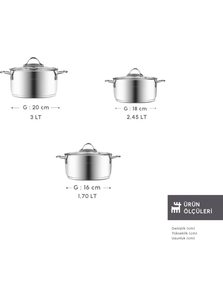KARACA FIORINO MİNİ TENCERE SETİ-RENKSİZ