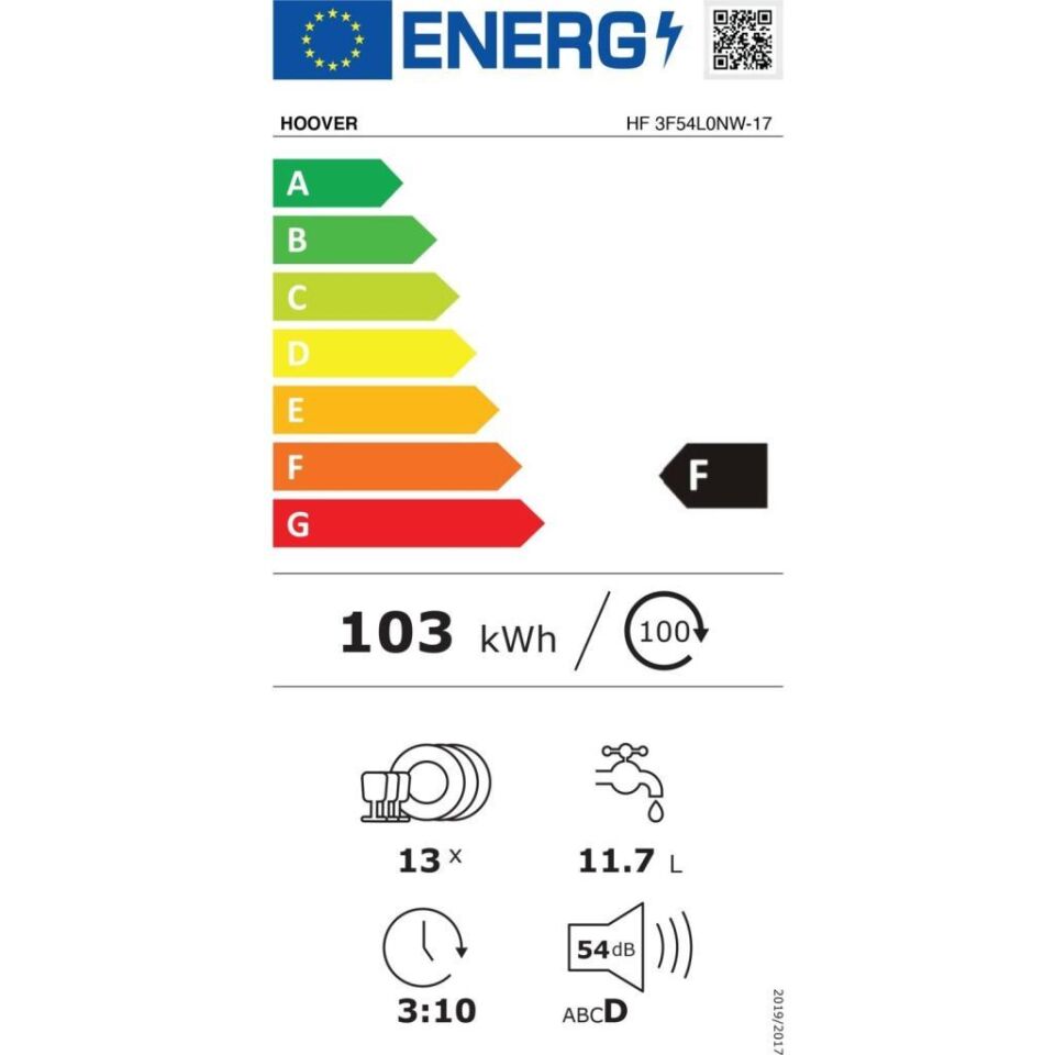 HOOVER HF 3E53EOW-17 BULAŞIK MAKİNESİ-5 PRG DİJİT.