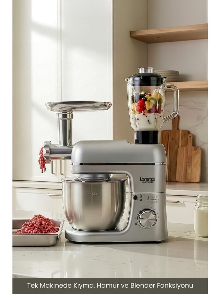 LORENZO LRZ-1125 MULTICHEF 3 İN 1 HAMUR BLENDER ET