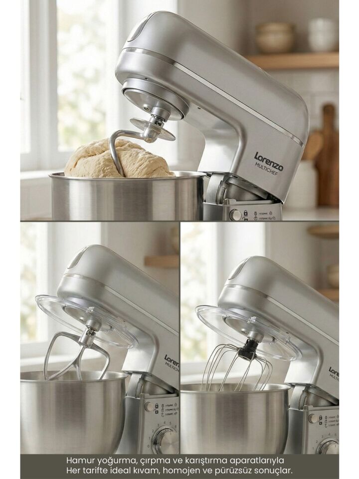 LORENZO LRZ-1125 MULTICHEF 3 İN 1 HAMUR BLENDER ET