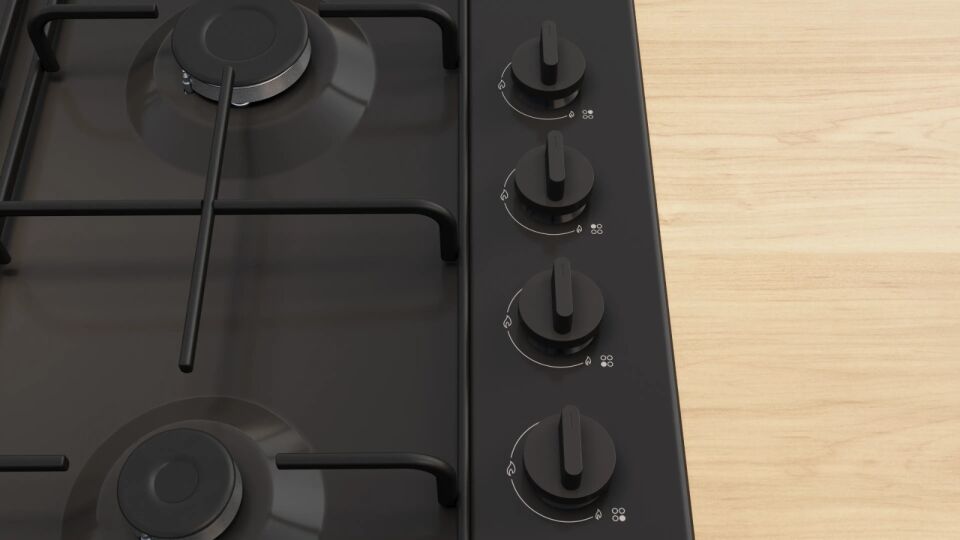 PROFİLO OD36P6B80D ANKASTRE SİYAH EMAYE OCAK-DG Lİ